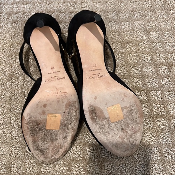 Jimmy Choo suede black heels size 39 - Picture 4 of 6
